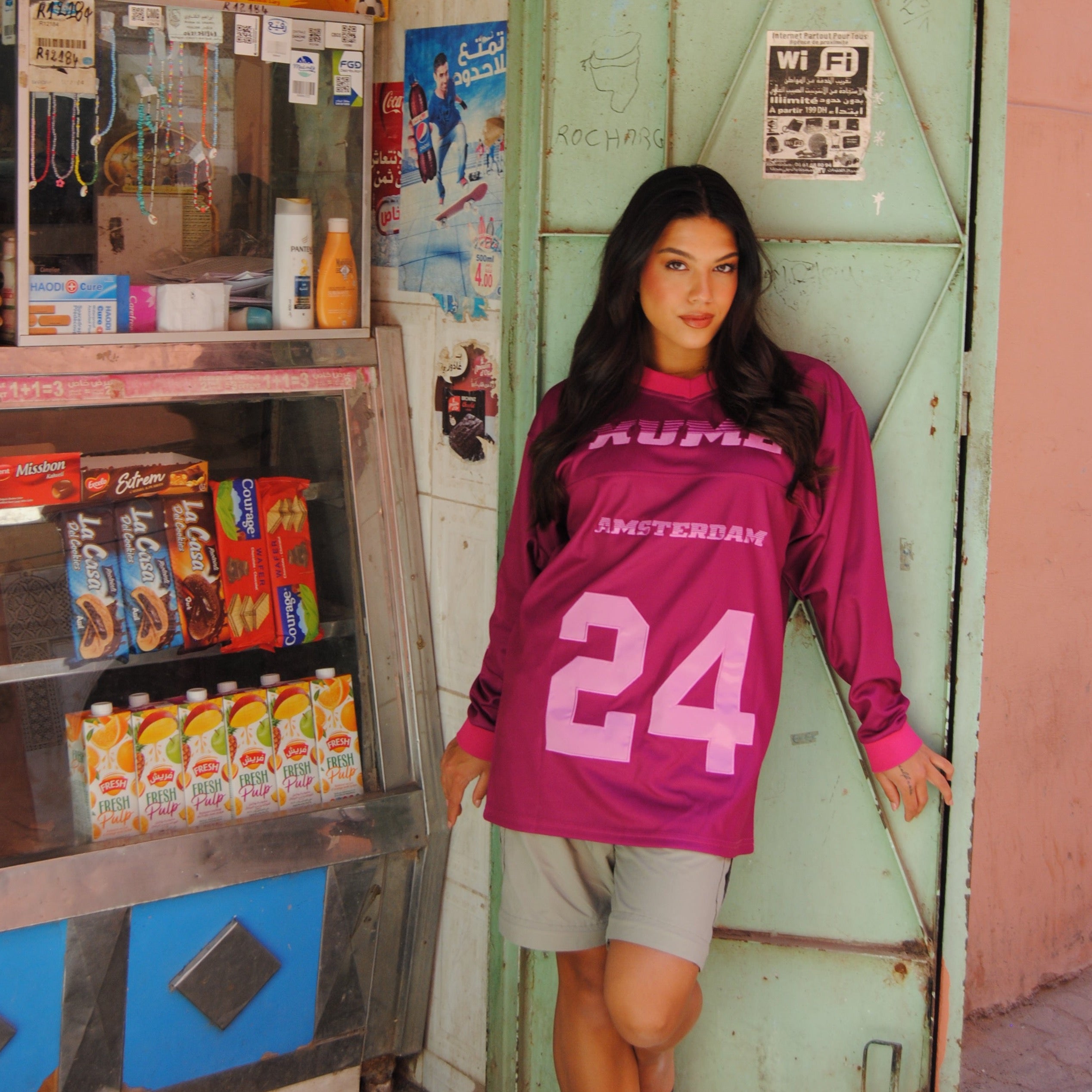 ICE HOCKEY JERSEY FUCHSIA