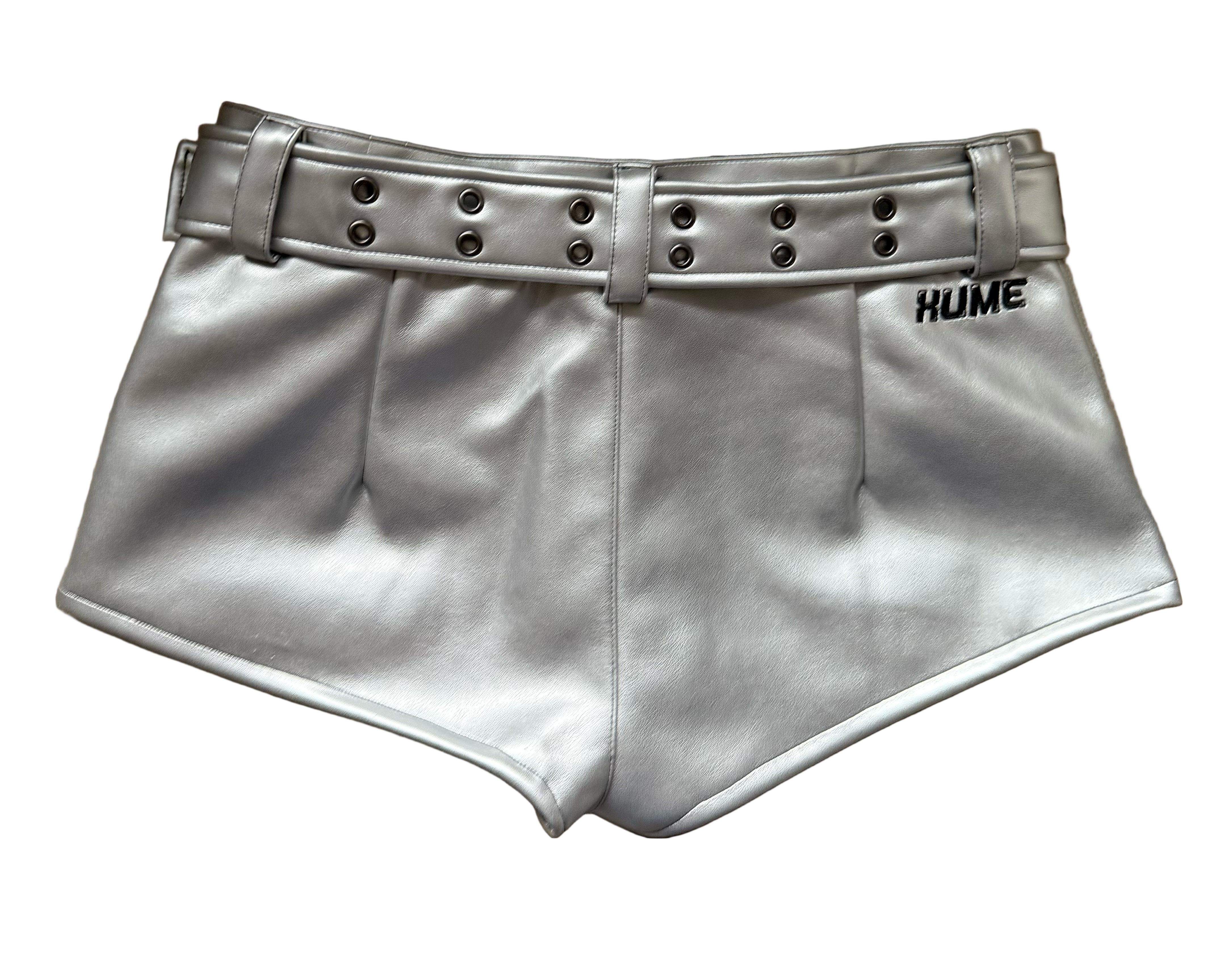 SILVER BOOTY SHORTS