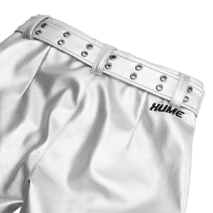 SILVER VEGAN LEATHER PANTS