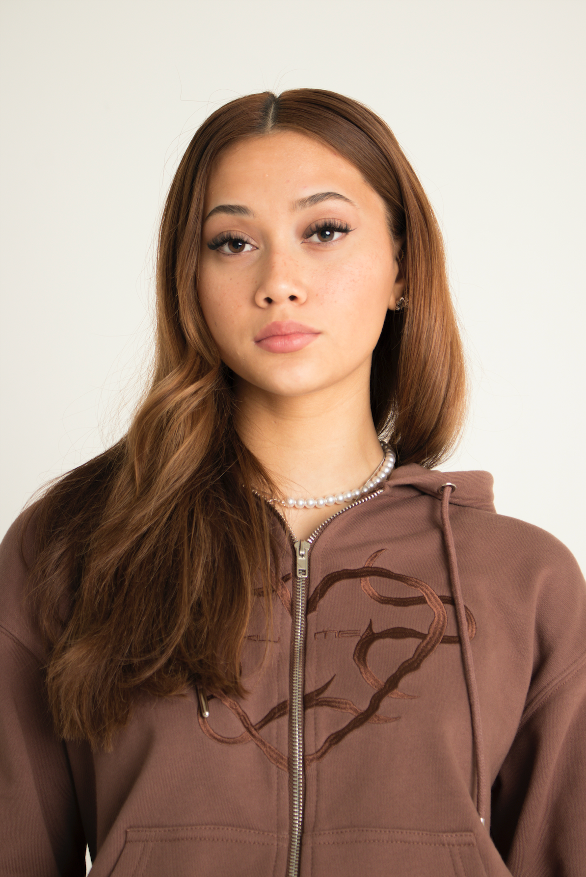 PUEBLO PINK ZIPPER HOODIE