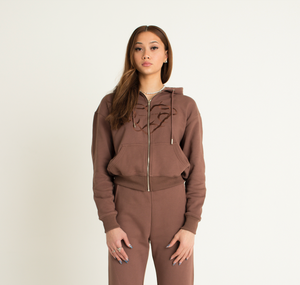 PUEBLO PINK ZIPPER HOODIE