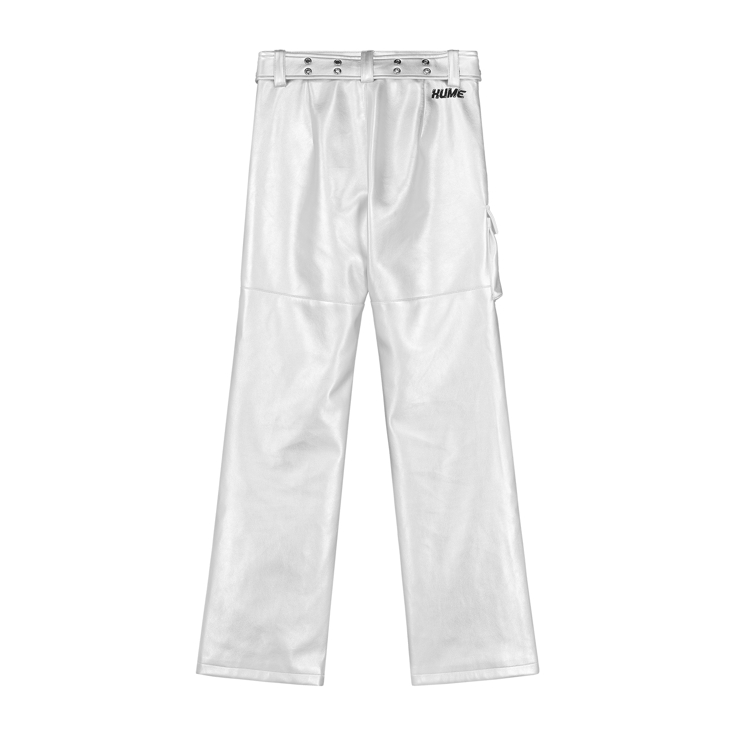 SILVER VEGAN LEATHER PANTS
