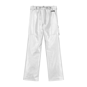 SILVER VEGAN LEATHER PANTS